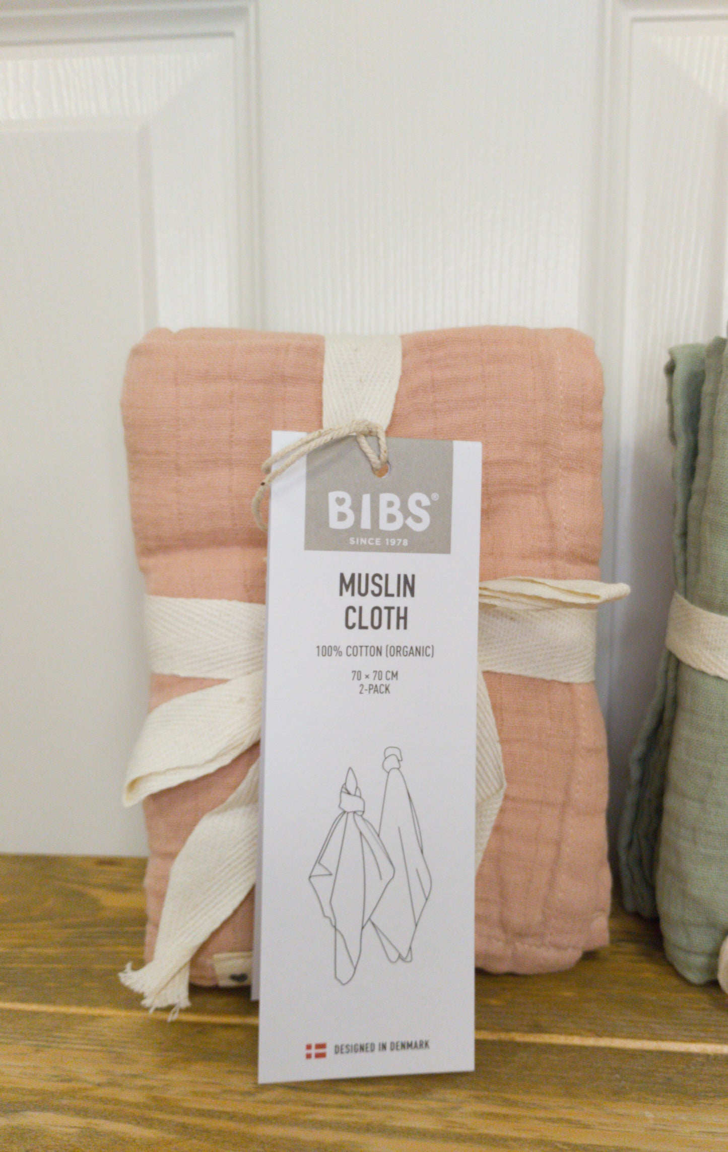BIBS Muslin Cloth 2-Pack (Blush, Baby Blue, Sand, Sage)