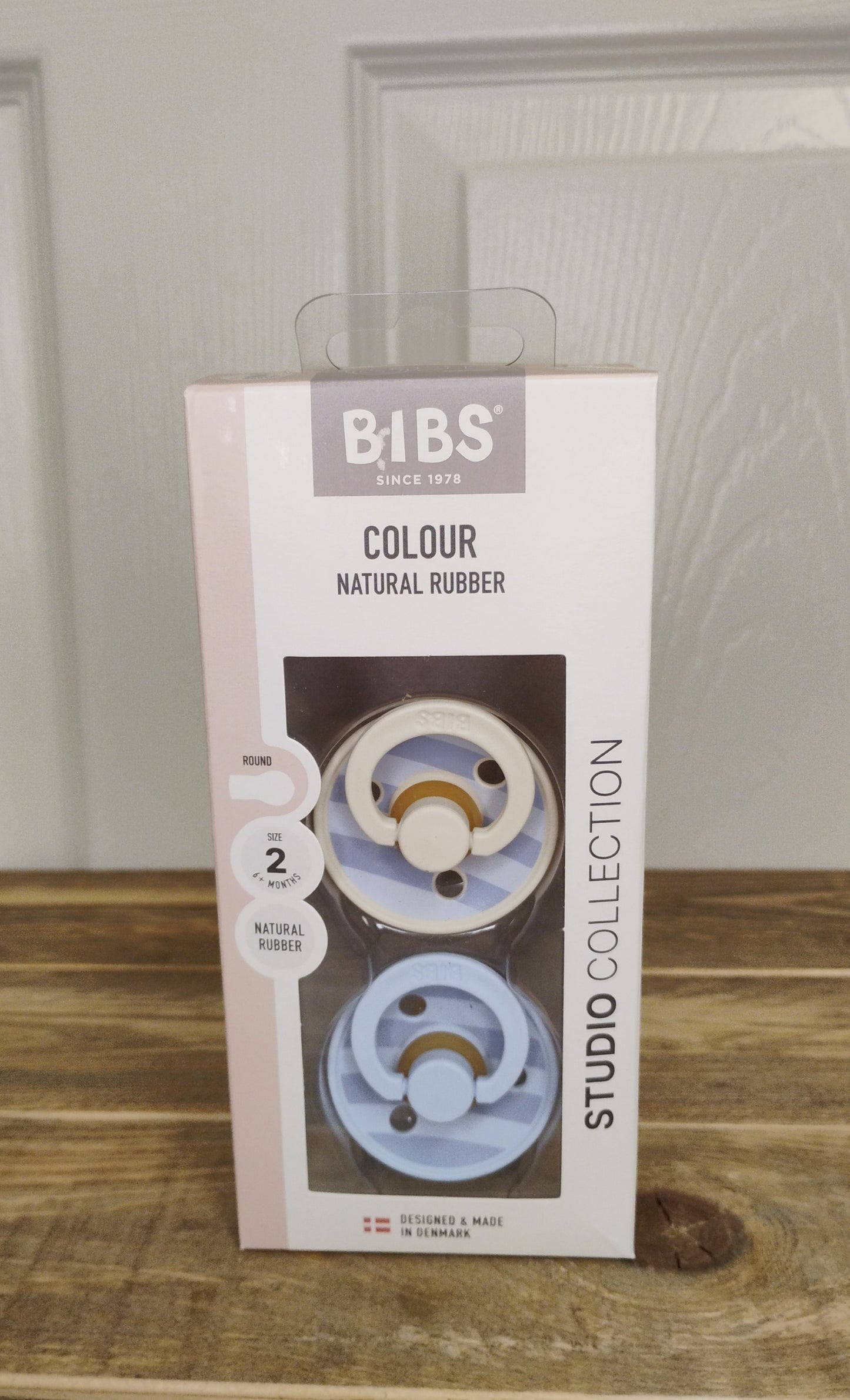 BIBS Pacifier Studio Colour (Size 1, Size 2) (Blush/Pink, Blue)
