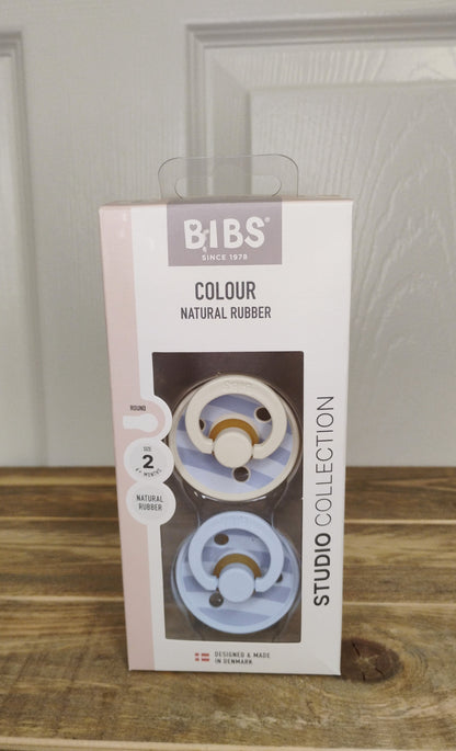 BIBS Pacifier Studio Colour (Size 1, Size 2) (Blush/Pink, Blue)