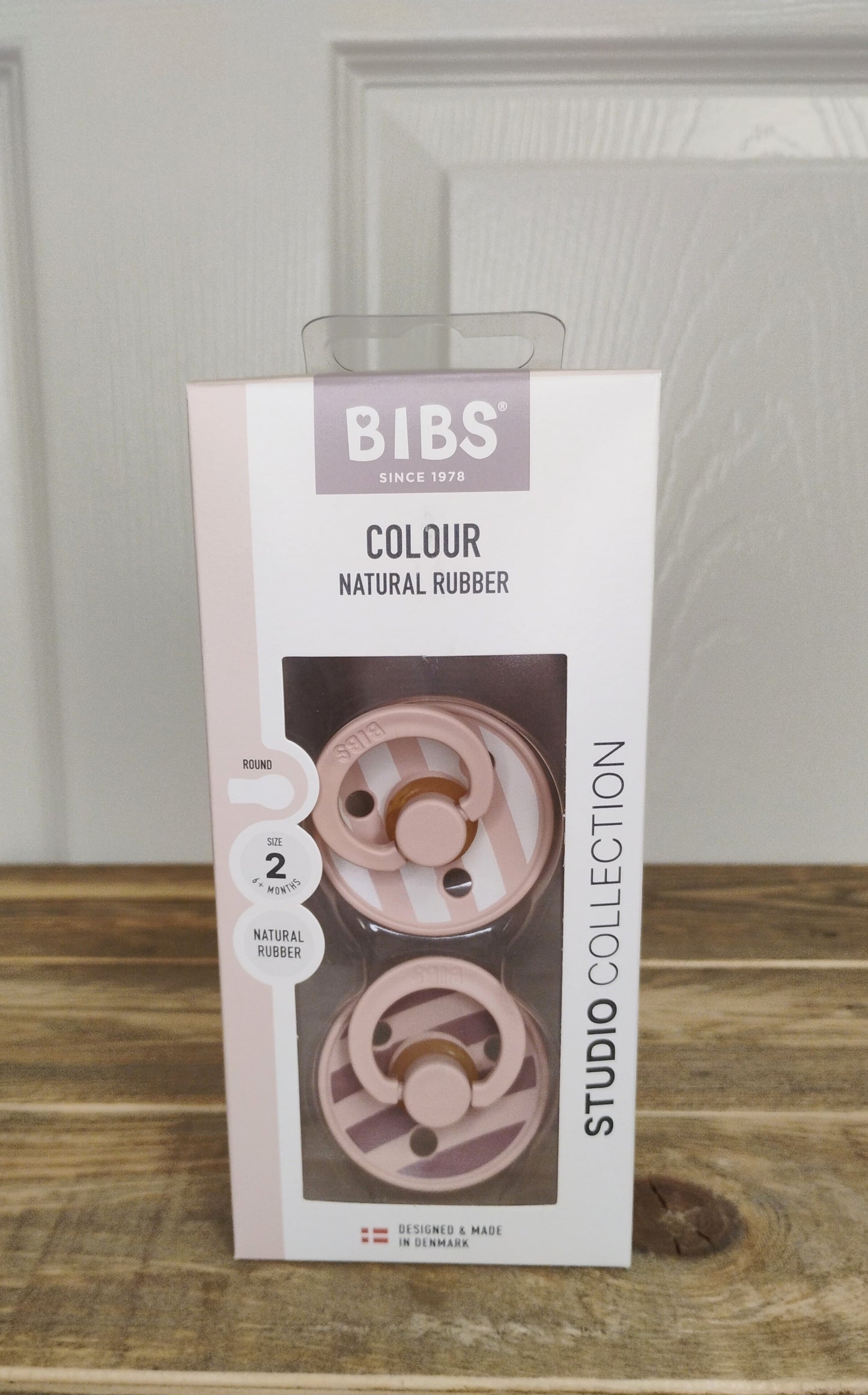 BIBS Pacifier Studio Colour (Size 1, Size 2) (Blush/Pink, Blue)