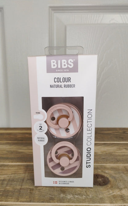 BIBS Pacifier Studio Colour (Size 1, Size 2) (Blush/Pink, Blue)