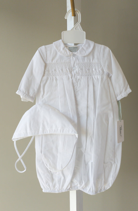 Feltman Brothers Take Me Home Gowns (Natural White, Blue Dot)(Preemie, NB)