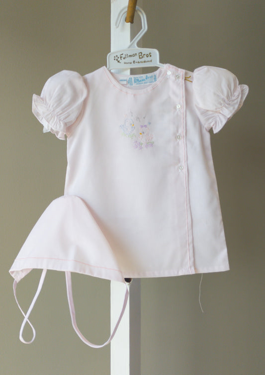 Feltman Brothers Daygown Set Preemie (Pink Lovebirds, White/Yellow Ducks)