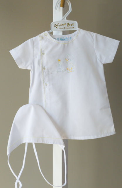 Feltman Brothers Daygown Set Preemie (Pink Lovebirds, White/Yellow Ducks)
