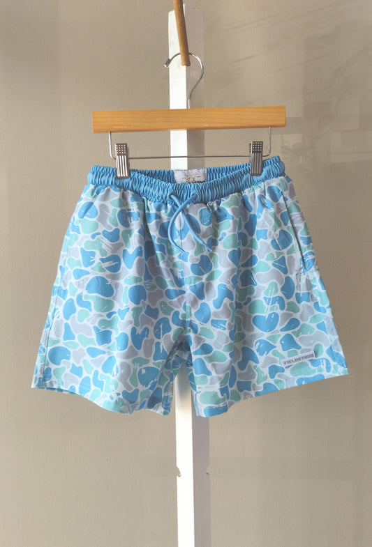 Fieldstone Youth Camo Swim Trunks