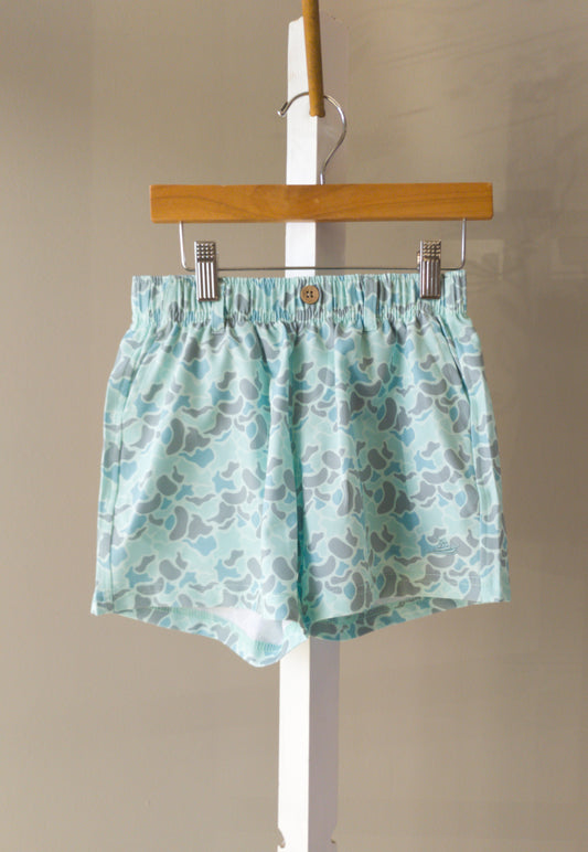 Southbound YOUTH Play Shorts (Green/Gray Camo, Blue Shark, Blue Fish)