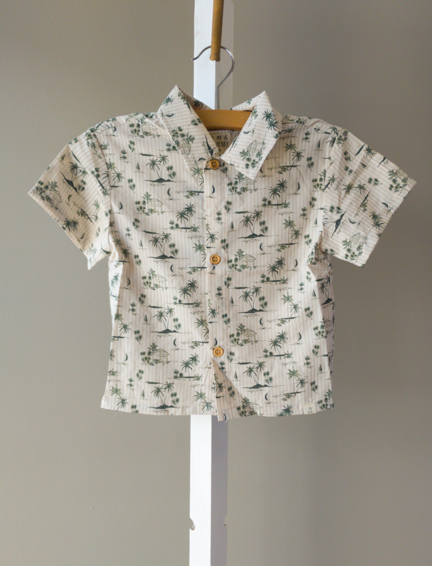 Me and Henry Button Downs Beach Vibes (Hawaiian Music, Hawaiian Floral, or Navy Floral)