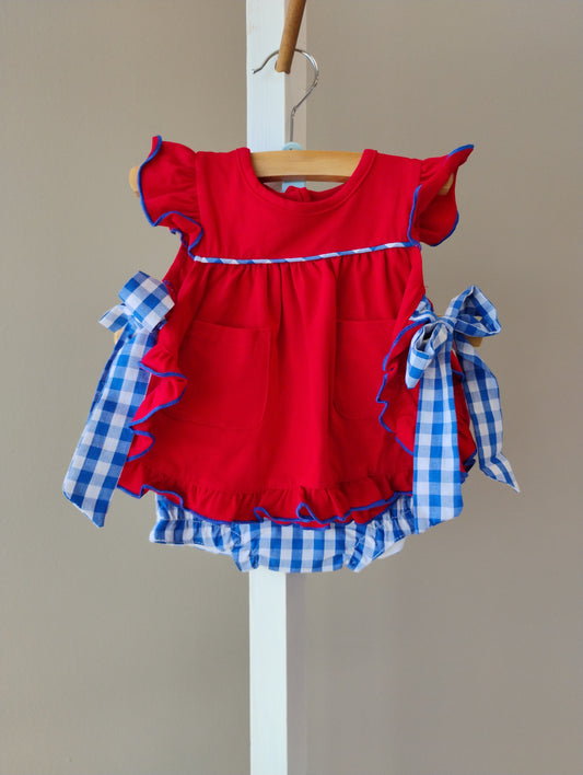Millie Jay Harlow Tie Bloomer Set