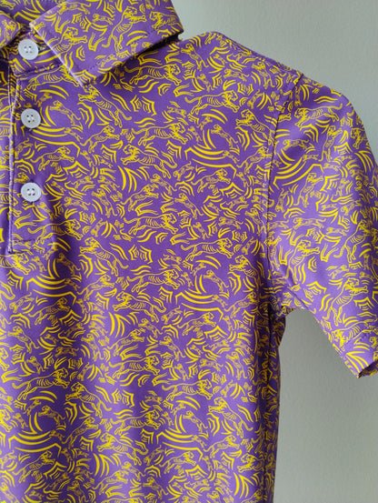 MeriPex Tiger Youth Purple/Gold Polo