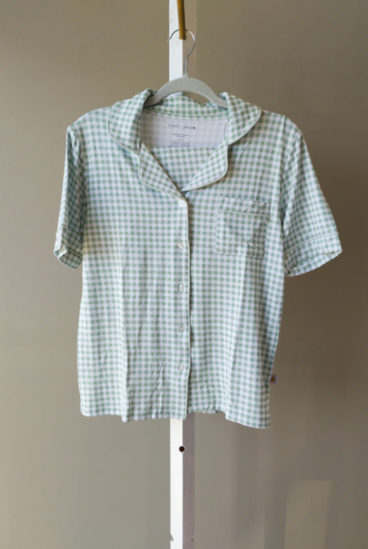 Toast + Jam - Mommy&Me - Women Pajama Short Set (Sage Gingham)