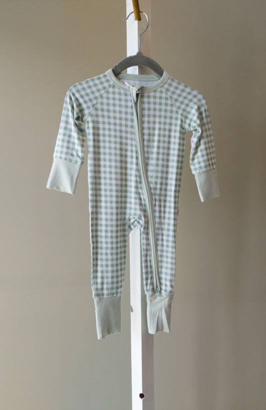 Toast + Jam - Mommy & Me - Sage Gingham (Baby) Pajamas