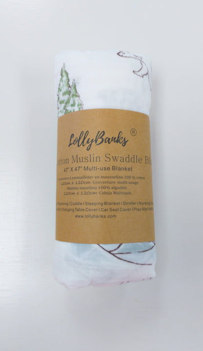 LollyBanks Muslin Swaddle Blankets