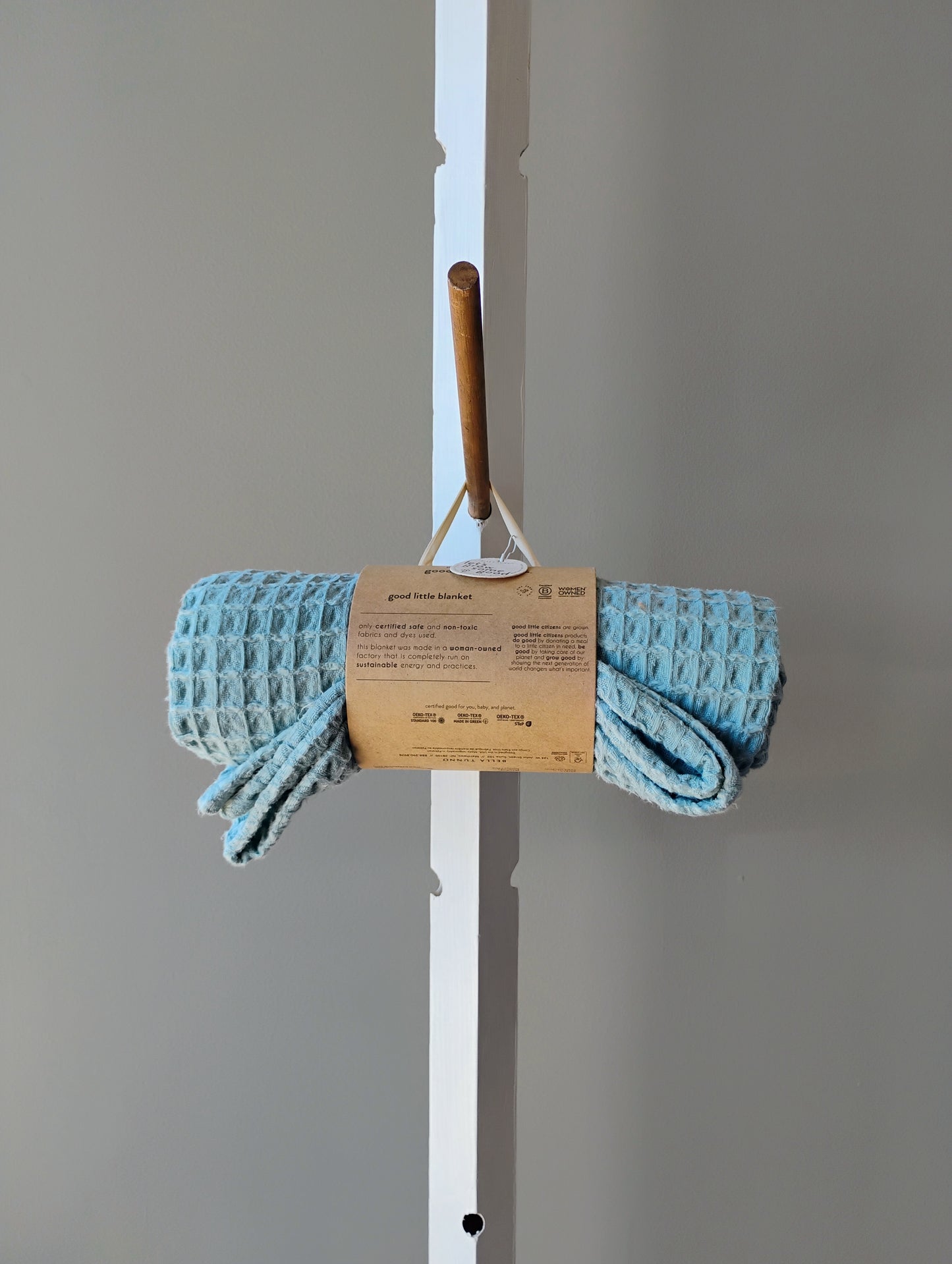 Waffle Baby Blanket Fog