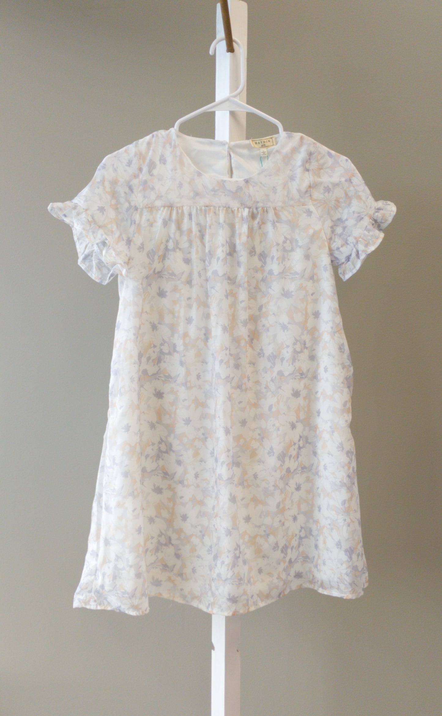 Hayden Girls Light Floral Tulip Sleeve Dress