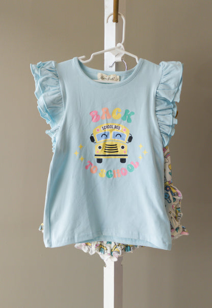 Faire Back To School Bus Ruffle Outfit