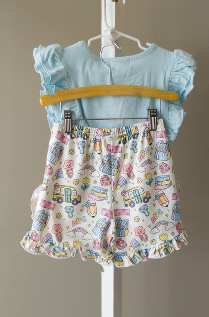 Faire Back To School Bus Ruffle Outfit