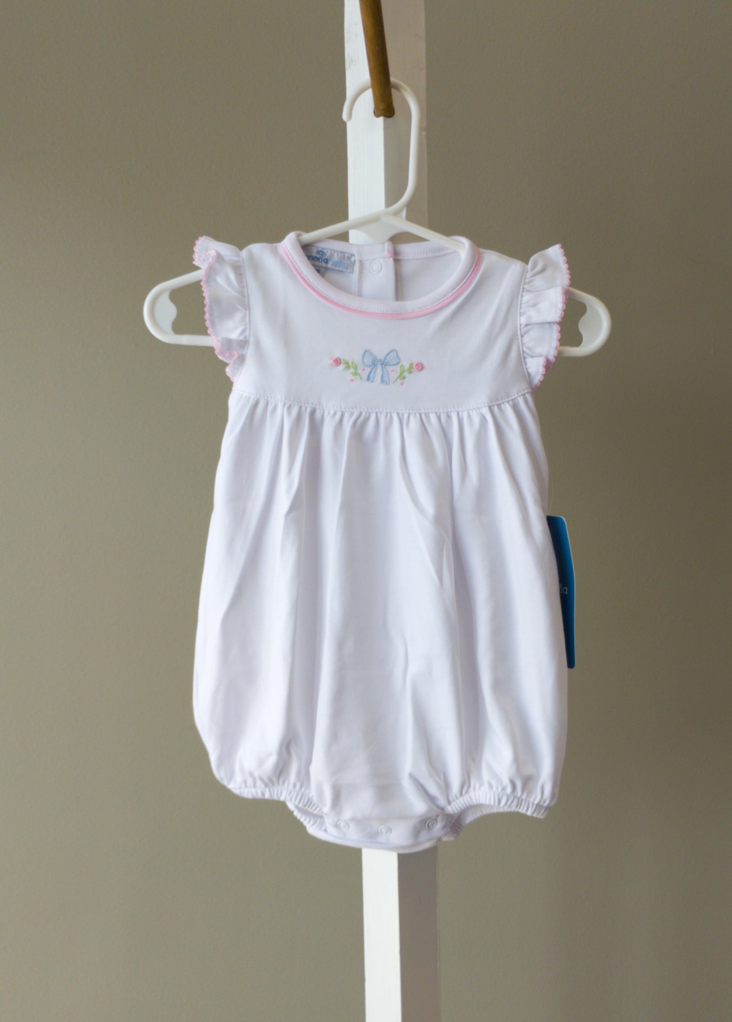Magnolia Baby Evelyn's Classics Hand-Embroidered Bubble