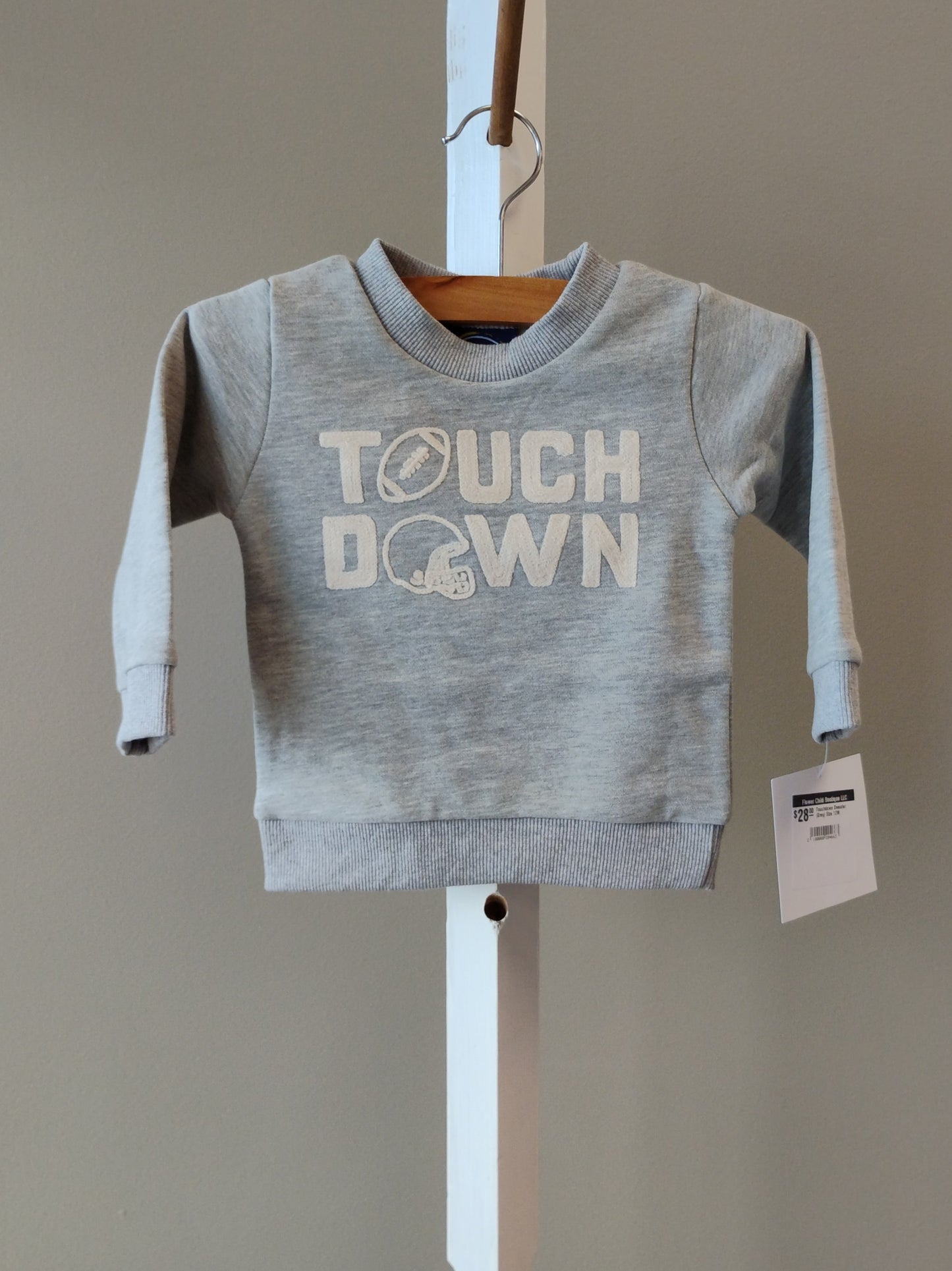 Emma Jean Touch Down Sweater (Lt Blue, Grey)