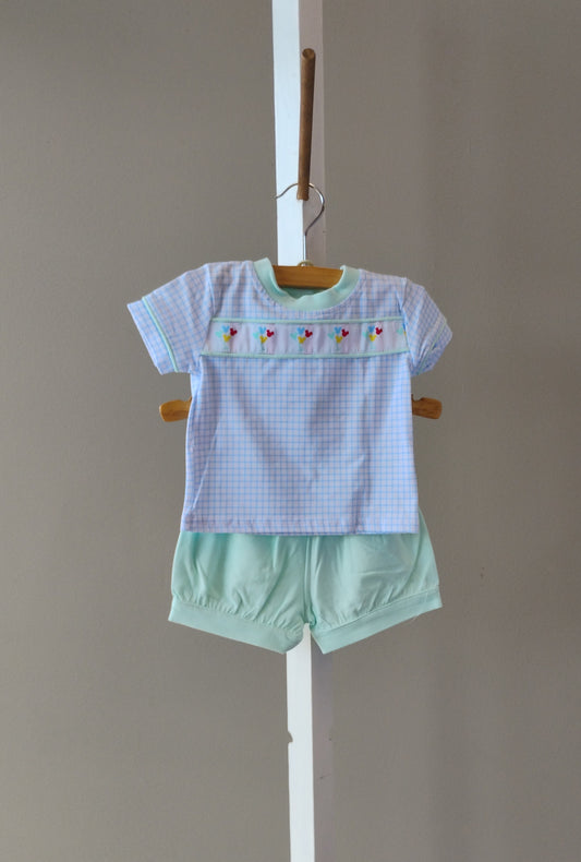 Trotter Street Magical Balloons Banded Short Set