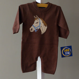 Emma Jean Horse Sweater Romper