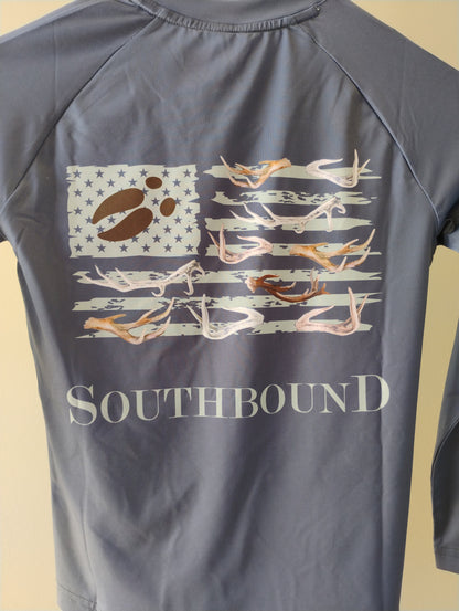 Southbound Youth Perf tee Long Sleeves  (Stamp, Camo, Or Deer Design)