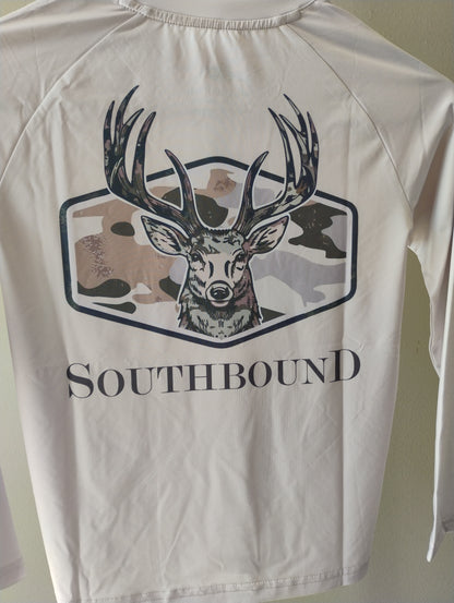 Southbound Youth Perf tee Long Sleeves  (Stamp, Camo, Or Deer Design)