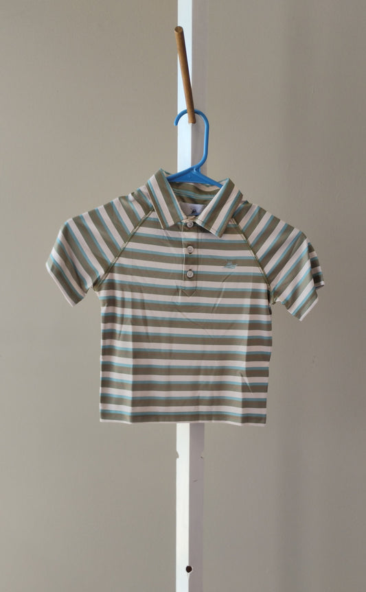 Southbound Youth SS Polo-cedar/green/pineapple