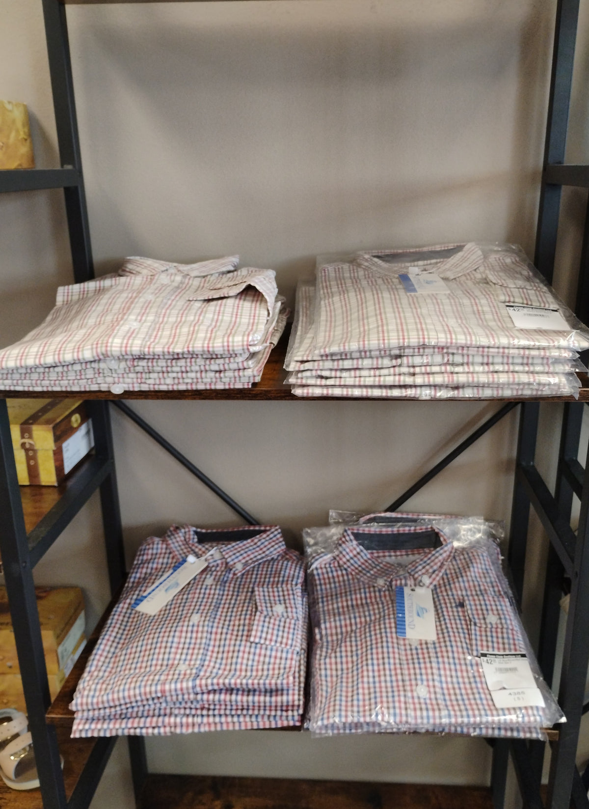 Southbound Youth LS Dress Shirts (Elm, Blue/Brown/Red)