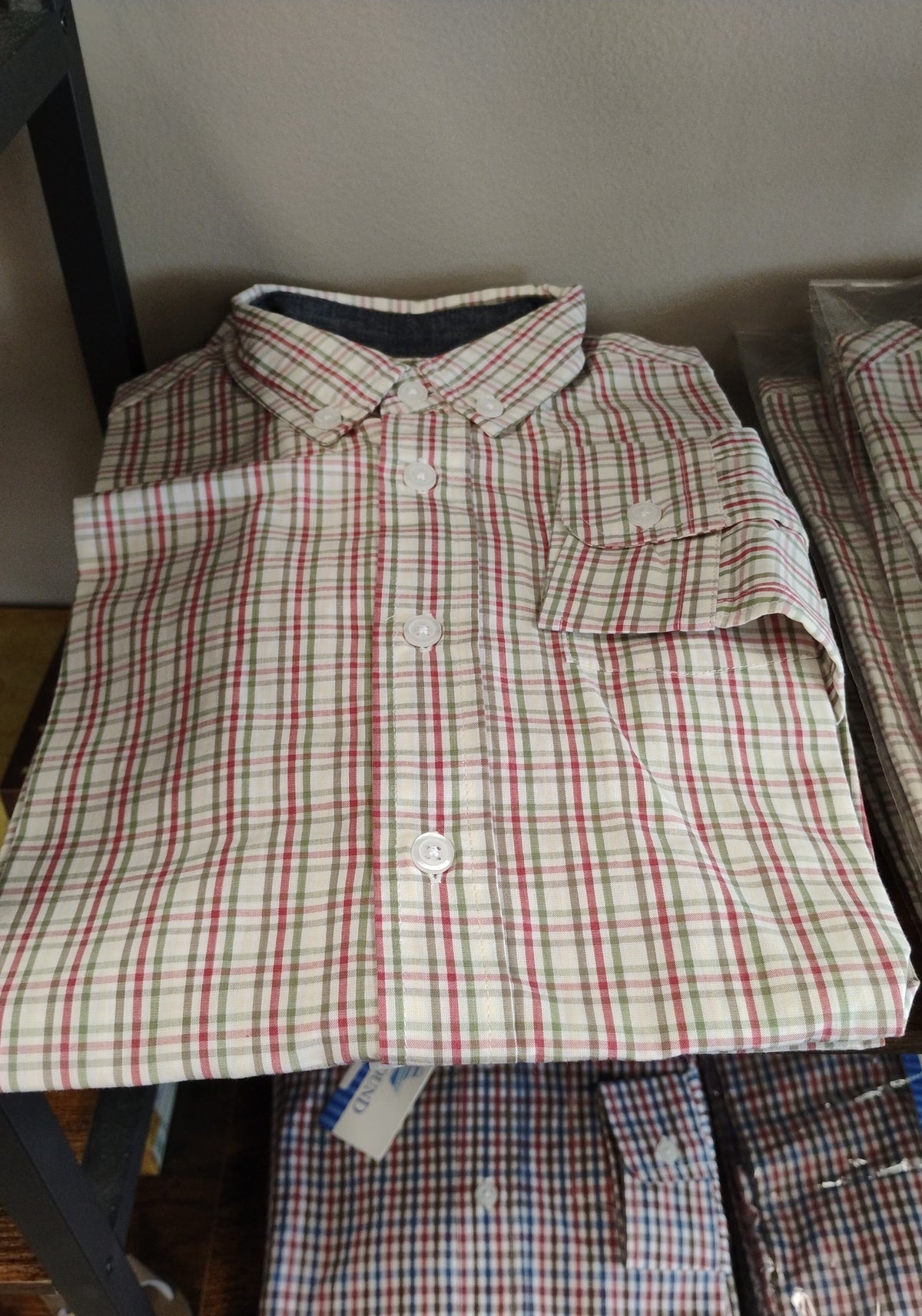 Southbound Youth LS Dress Shirts (Elm, Blue/Brown/Red)