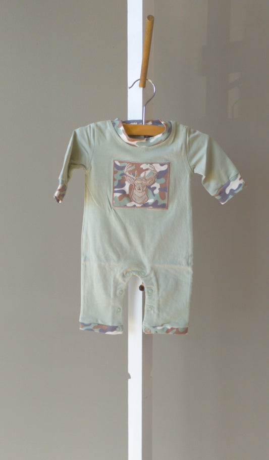 Banana Split Buck White Romper