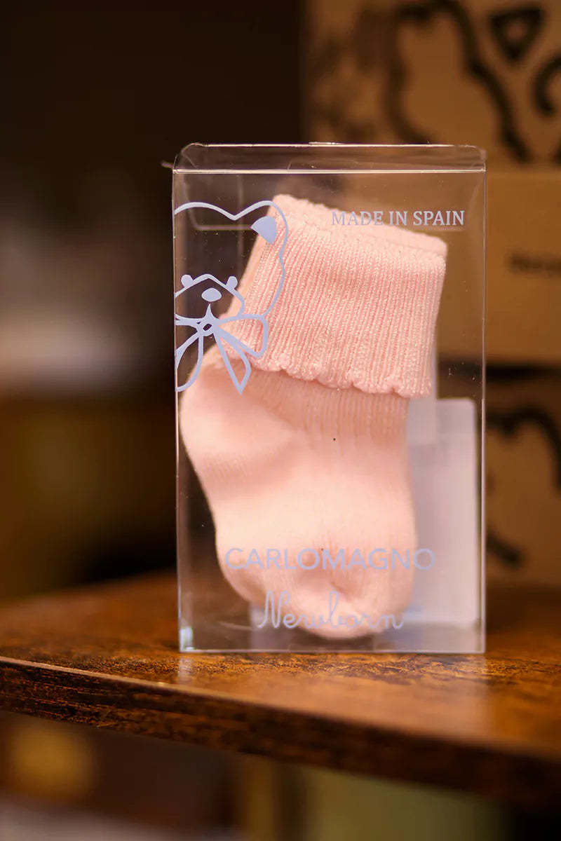 Beyond Creations Scottish Yarn Newborn Socks - Pink