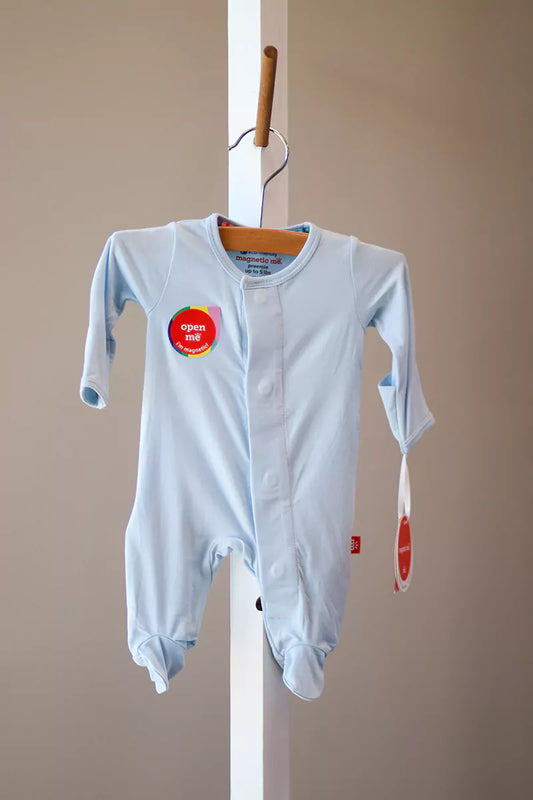 Magnetic Me Baby Blue Modal Footie Preemie