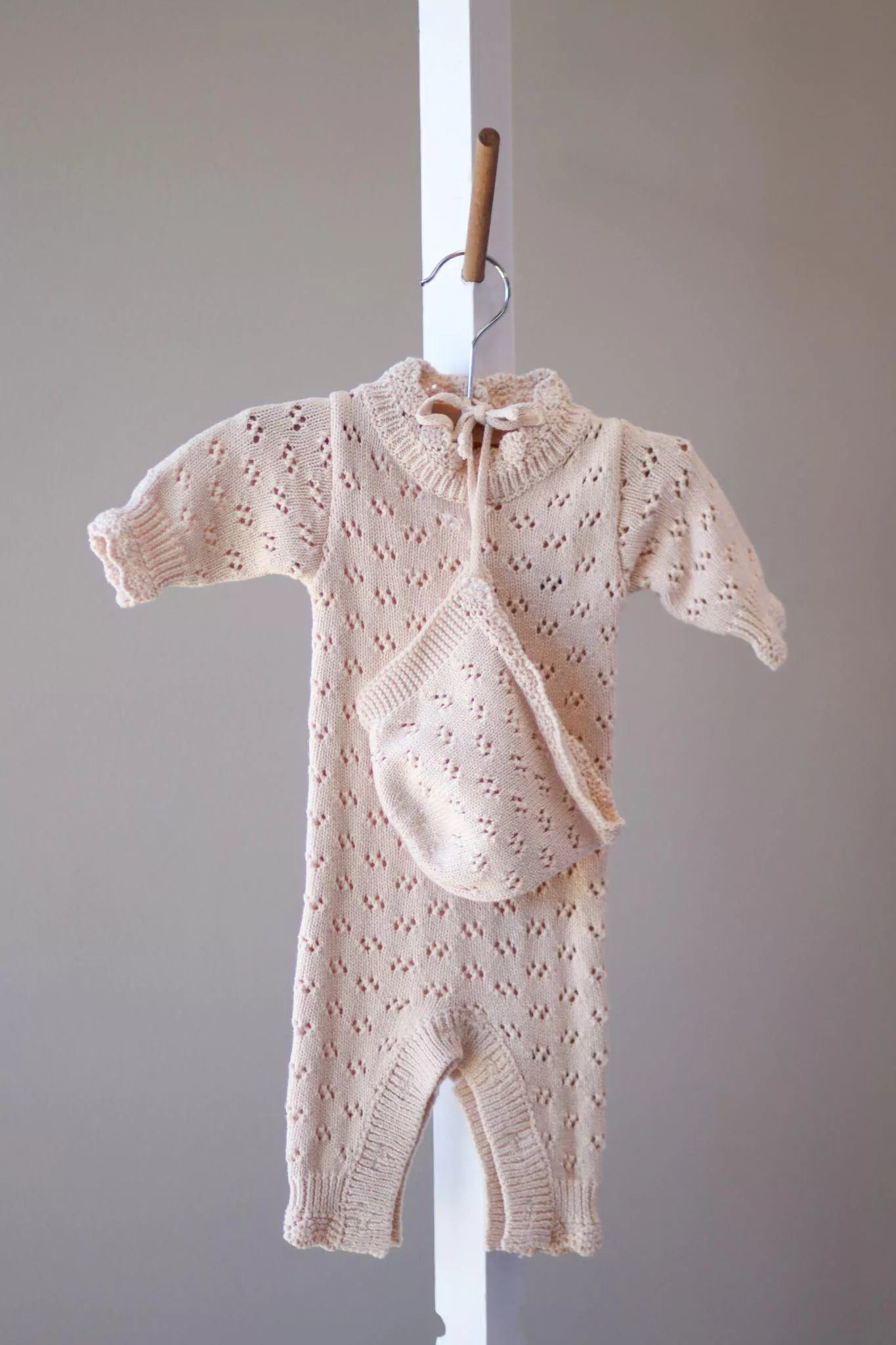 Olive & Cradle Grace Knitted Romper