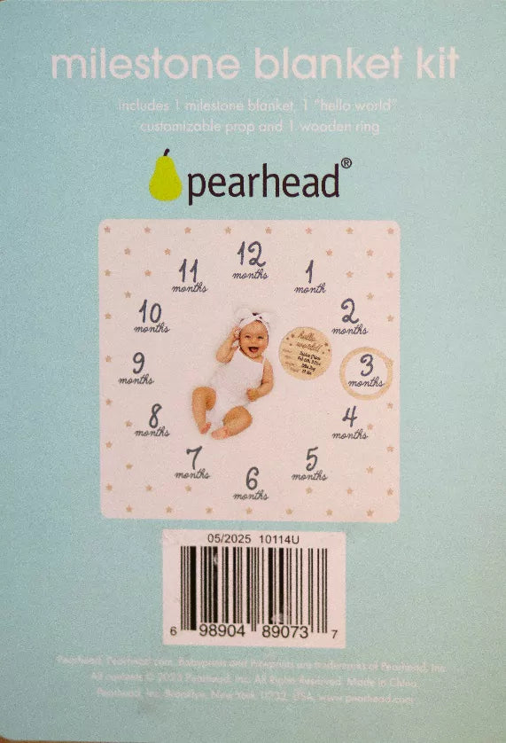 Pearhead Hello World Milestone Blanket