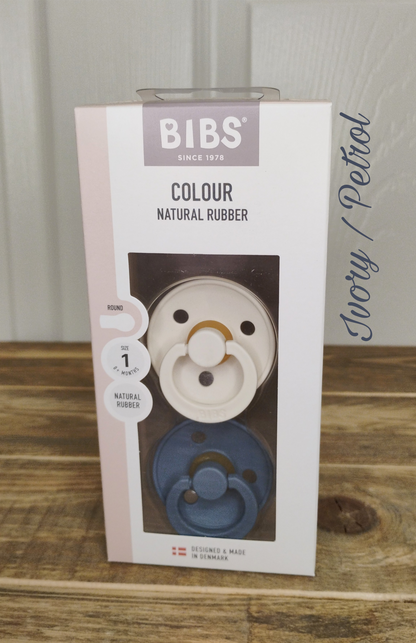 BIBS Colour Pacifiers (Ivory/Blush, Deep Space/Petrol, Ivory/Sage,Vanilla/Pine, Woodchuck/Blush, Ivory/Petrol)