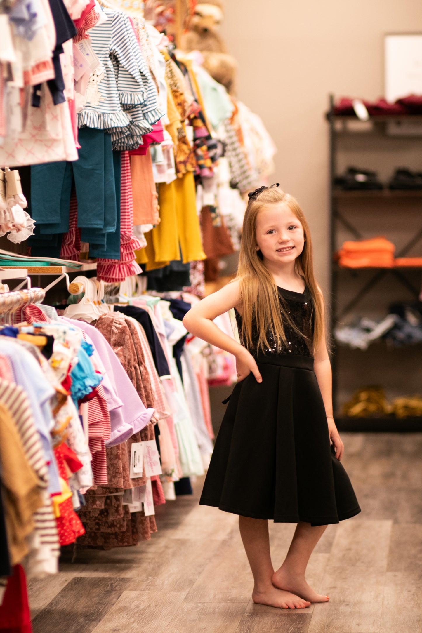 Bonnie Jean Black Sequin Dress