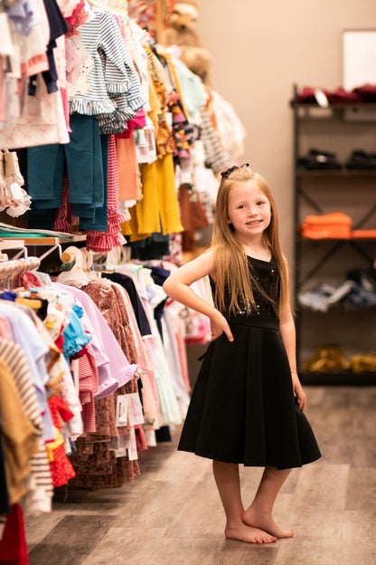 Bonnie Jean Black Sequin Dress