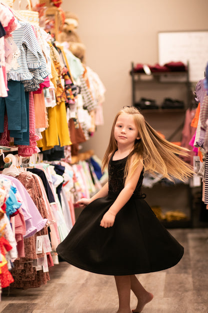 Bonnie Jean Black Sequin Dress
