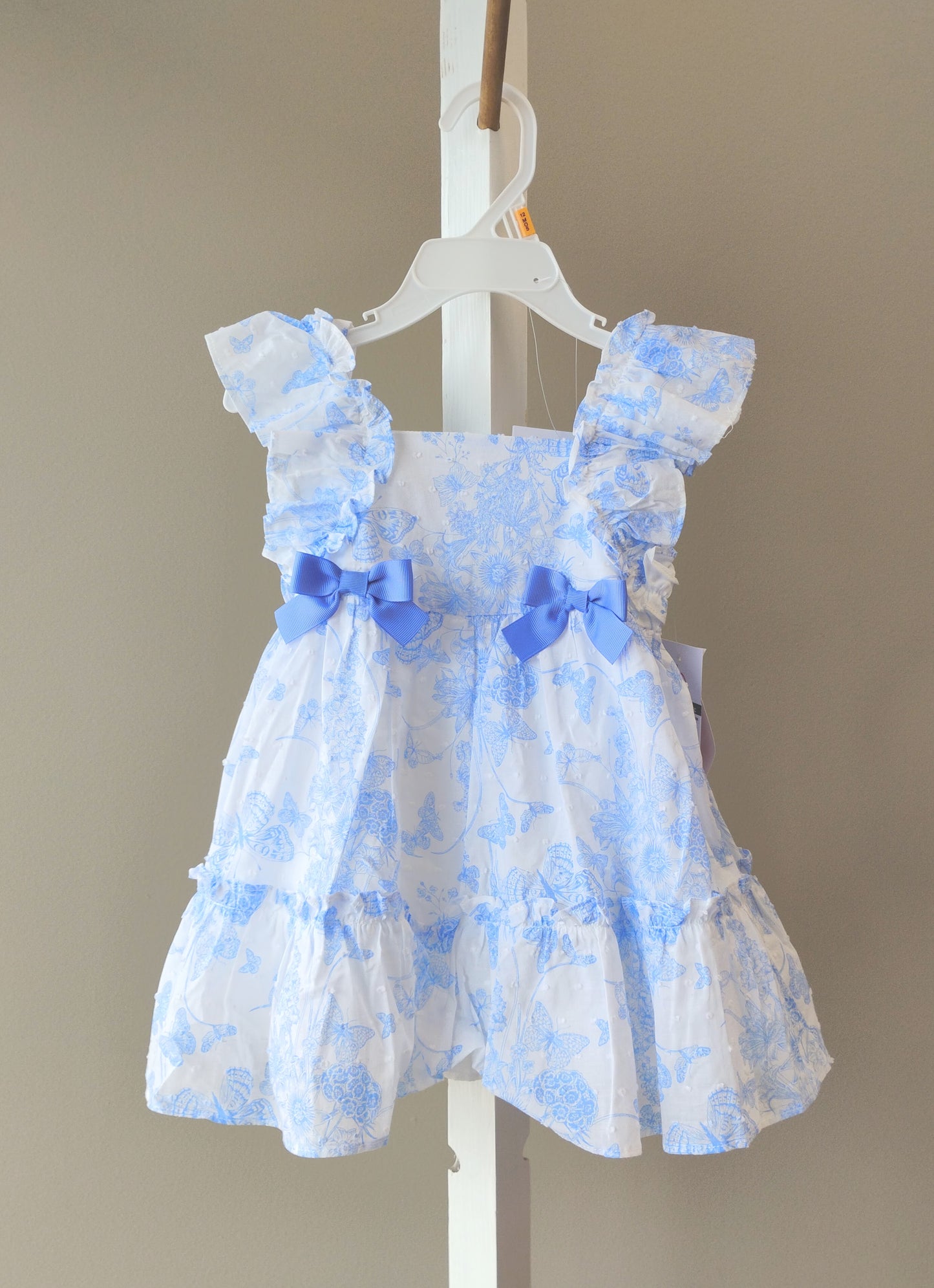 Bonnie Jean Blue Butterfly Sundress w/headband