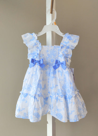 Bonnie Jean Blue Butterfly Sundress w/headband